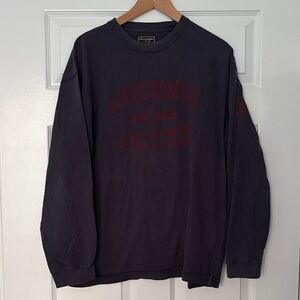 Abercrombie & Fitch Dark Blue Long Sleeve Shirt Size XL